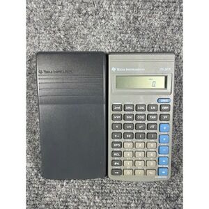 Texas Instruments TI-30X Scientific Calculator Grey with Hard Cover Case Vintage